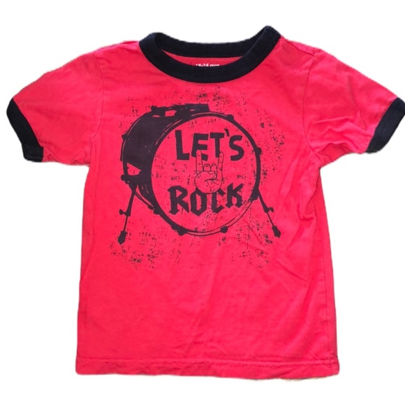 The Children's Place Other - 🔴 5/$25 SALE 🔴 Red & Black Lets Rock Graphic Tee
